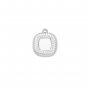6MM Cushion Square Bezel Stainless Steel Pendant Settings,Stainless Steel Square Pendant Charm,Art Deco Square Pendant,DIY Pendant Blank 1431538