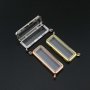 1Pcs 19x57x7MM Silver Rose Gold Plated Alloy Rectangle Glass Locket with Two Loops DIY Supplies Pendant Charm 1122011