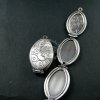 5pcs 20x30mm antiqued silver plated brass wave engraved vintage style oval photo locket pendant charm DIY 1123014