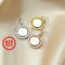Keepsake Breast Milk Resin Round Pendant Bezel 8MM Solid Back Cabochon Settings 925 Sterling Silver Rose Gold Plated Halo Charm DIY Supplies 1411273