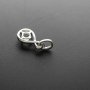 1Pcs 6.5MM Round Bezel Gemstone Cz Stone Solid 925 Sterling Silver Prong Pendant Charm Settings 1411228