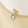 Round Prongs Bezel Pendant Settings,Yellow Gold Plated Stainless Steel Pendant Charm,Minimalist Round Pendant,Simple Pendant Blank for Faceted Stones 1411436