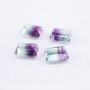 1Pcs 6x8MM Rectangle Emerald Cut Green Purple Fluorite Faceted Cut Loose Gemstone Natural Semi Precious Stone DIY Jewelry Supplies 4170013
