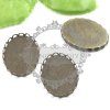 20pcs 18*25MM vintage brass oval pendant setting,vintage bronze pendant base setting1421019-1