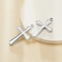 Keepsake Breast Milk Resin Cross Bezel Pendant Settings,Stainless Steel Silver Cross Pendant Charm,DIY Pendant Blank 1431466