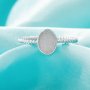 Keepsake Breast Milk Resin Oval Bezel Ring Settings,Solid Back Solid 925 Sterling Silver Ring,Twist Band Art Deco Ring,DIY Ring Supplies 1222139