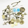 50Pcs Assortment Antiqued Bronze Alloy Pendant Charm DIY Jewlery Supplies Findings 1800521