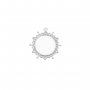 Keepsake Breastmilk Stainless Steel Round Bezel Pendant,Vintage Styles Art Deco Round Pendant Charm,Silver Gold Pendant,DIY Pendant Supplies 1411440