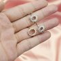 Keepsake Breast Milk Oval Halo Prongs Ring Settings Resin Solid 14K Gold with Moissanite Accents DIY Flower Ring Blank Band 1224004-1