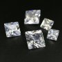 1Pcs Multiple Size Square Princess Cut Moissanite Stone Faceted Imitated Diamond Loose Gemstone for DIY Engagement Ring D Color VVS1 Excellent Cut 4140014