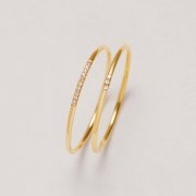 1PCS 1MM Thick Dainty 14K Gold Filled Ring,White Cubic Zirconia Eternity Ring,Minimalist Ring,Gold Filled Slim Band Ring,Stackable Ring,DIY Ring Supplies 1294734