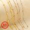 Cable 3MM Beads Chain Necklace,Solid 925 Solid Sterling Silver Rose Gold Plated Necklace Chain 16Inches with 2 Inch Extension Chain 1320030