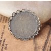 20Pcs 20MM vintage brass round pendant setting,vintage bronze pendant base setting1411013