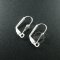 25pcs 12*6mm silver plated shell simple lever back earrings hoop base settings loop supplies 1702072