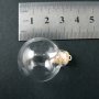 5pcs 24.5mm transparent ball glass bottle with 7mm open mouth cork bail perfume vial pendant wish charm DIY supplies 1810008