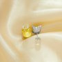 Keepsake Breast Milk Resin Ball Round Pin Studs Earrings Settings for 8-9MM Half Drilled Pearl Bead,Cat Solid 925 Sterling Silver Gold Plated Earrings,Cat Art Deco Earrings,DIY Earrings Supplies 1706216