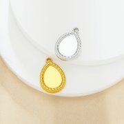 9x12MM Keepsake Breast Milk Resin Pear Bezel Pendant Settings,Minimalist Stainless Steel Pear Pendant Charm,DIY Pendant Blank Supplies 1431535