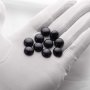 5Pcs 12MM Round Black Sandstone Cabochon,Dark Twinkle Stars Semi Precious Gemstone DIY Jewelry Supplies 4110187