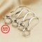 1Pair 5-8MM Round Solid 925 Sterling Silver DIY Prong Hook Earrings Settings Bezel 1702196