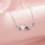 Keepsake Breast Milk Resin Star Bezel Pendant Blank Settings Necklace With Color CZ Stone,Solid 14K 18K Gold Necklace 16''+2'' 1431483