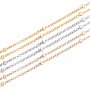 Cable 2MM Beads Chain Necklace,Solid 925 Solid Sterling Silver Rose Gold Plated Necklace Chain,Simple O Chain 16Inches with 2 Inch Extension Chain 1320029