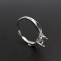 1Pcs 5-9MM Round Bezel Pave Shank Solid 925 Sterling Silver Adjustable Ring Settings For DIY Gems Moissanite Stone 1212051