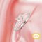 Heart Prong Ring Settings,Solid 14K 18K Gold Ring,Twist Deco Minimalist Heart Ring,DIY Ring Supplies For Gemstone 1295087