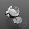 5pcs 16mm round bezel 5mm depth silver brass floating ring with glass 1210024-6
