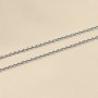 2MM Round Cable Necklace Chain Antiqued Solid 925 Sterling Silver Necklace DIY Jewelry Supplies 1320022