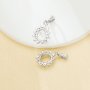 Halo Oval Prong Pendant Settings,316L Stainless Steel Oval Pendant Blank ,Flower Art Deco CZ Stone Oval Pendant Charm,DIY Pendant Supplies For Gemstone 1421256