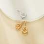 7x9MM Pear Prongs Bezel Pendant Settings,Rose Yellow Gold Plated Stainless Steel Pear Pendant Charm,Minimalist Pendant,Simple Pendant Blank 1431456