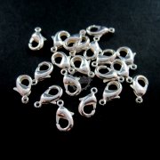 20pcs 12mm silver plated brass lobster clasp jewelry DIY findings 1522004