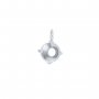 7MM Round Prong Bezel Pendant Settings,Rose Gold Plated Stainless Steel Pendant Charm,Minimalist Round Pendant,Simple Pendant Blank 1411432