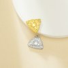 2MM Keepsake Breast Milk Resin Round Bezel Pendant Settings,Stainless Steel Eye Pendant Charm,Lrregular Triangle Eye Pendant 1411428