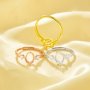 6x8MM Oval prongss Ring Settings,Solid 925 Sterling Silver Rose Gold Plated Three Stone Ring,DIY Ring Supplies For Gemstone 1224228