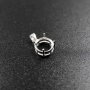 1Pcs 3-20MM Simple Round Prong Bezel Settings For Cz Stone Solid 925 Sterling Silver DIY Pendant Charm Tray 1411206