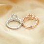 6x8MM Oval Prong Ring Settings,Breast Milk Resin 2x4MM Marquise Bezel Stacker Ring Set,Flower Stackable Solid 925 Sterling Silver Rose Gold Plated Ring,DIY Ring Supplies 1294553