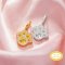Keepsake Breast Milk Resin Round Paw Pendant Settings,Solid 14K 18K Gold Pendant Charm,DIY Pendant Supplies 1411459