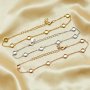Keepsake 6 Stones Keepsake Breast Milk Resin 4MM Round Bracelet Bezel Settings,Solid 925 Sterling Silver Rose Gold Plated Bracelet Bezel With Chain 6.5''+2'' 1900296