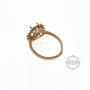 Keepsake Breast Milk Oval Halo Prongs Ring Settings Resin Solid 14K Gold with Moissanite Accents DIY Flower Ring Blank Band 1224004-1