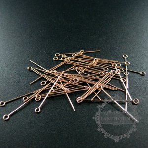 10pcs 24gauge 0.5x25.4mm rose gold filled high quality color not tarnished eyepin DIY beading jewelry supplies findings 1513003