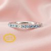 2MM Dainty November Birthstone Eternity Ring Color Topaz Wedding Engagement Full Band Stackable Ring Solid 14K Gold Ring 1294293