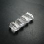 3pcs 23*13mm transparent natura crystal quartz half hole drilled pendant charm DIY jewelry findings supplies 4140009