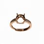 1Pcs Multiple Sizes Oval Simple Rose Gold Silver Gems Cz Stone Prong Bezel Solid 925 Sterling Silver Adjustable Ring Settings 1224011