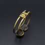 1Pcs Vintage Style Brass Bronze 20MM Round Crown Bezel Bracelet Bangle Settings DIY Supplies 60MM Diameter 1900231