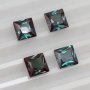 Lab Grown Alexandrite Faceted Gemstone,Princess Cut Square Color Change Stone,June Birthstone,DIY Loose Gemstone Supplies 4140029