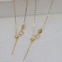 0.9MM Solid 18K Yellow Gold Necklace,Au750 Necklace,18K Gold Adjustable Necklace,Fit For 1MM Beads Chain Necklaace 18'' 1315025