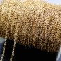1 meter 2.5x3MM O Chain Gold Tone Brass DIY Necklace Loose Chain Supplies Findings 1315020