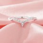 Curved Moissanite Stackable Ring,Solid 14K 18K Gold Ring,Elegant Pave Moissanite Stacker Ring,Stackable Ring,DIY Ring Supplies 1294991