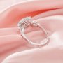 4x7MM Keepsake Breast Milk Resin Oval Ring Bezel Settings,Flower Solid 14K 18K Gold Ring,Moissanite Art Deco Solid Back Ring,DIY Ring Supplies 1222153